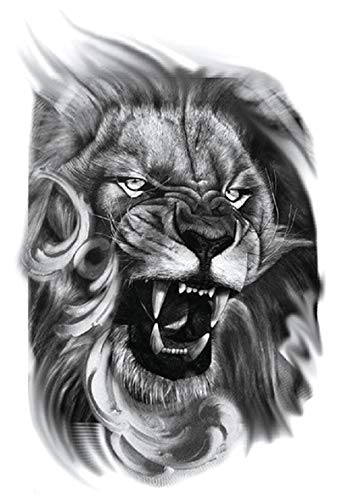 Leoars Fake Lion Arm Tattoos 6 Sheet Large Lion Half Arm Sleeve Temporary Tattoo Stickers Adults Men Women Girls Kids Halloween Parties Pricepulse