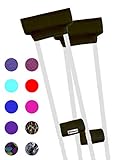 Crutcheze Premium USA Made Crutch Pad and Hand Grip Covers | Comfortable Underarm Padding Washable Breathable Moisture Wicking Anti-Bacterial Orthopedic Products Accessories (Black)