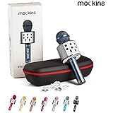 mockins Wireless Bluetooth Karaoke Microphone with Built in Bluetooth Speaker All-in-One Karaoke Machine | Compatible with Android & iOS iPhone - Navy Color
