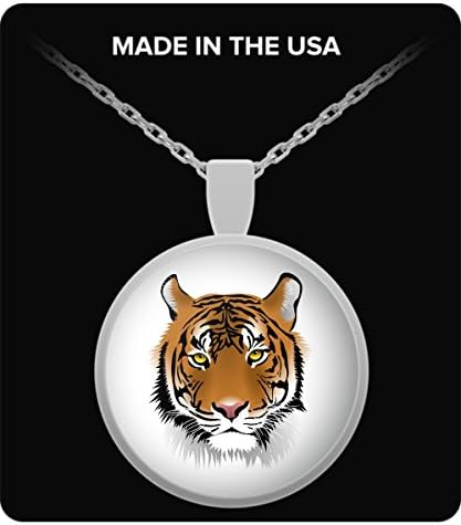 Tiger Eyes Silver Pendant and 22-inch Necklace Set