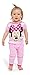 Disney Girls' Toddler Minne Mouse 4-Piece Cotton Pajama Set, Sugarpie Pink, 4T