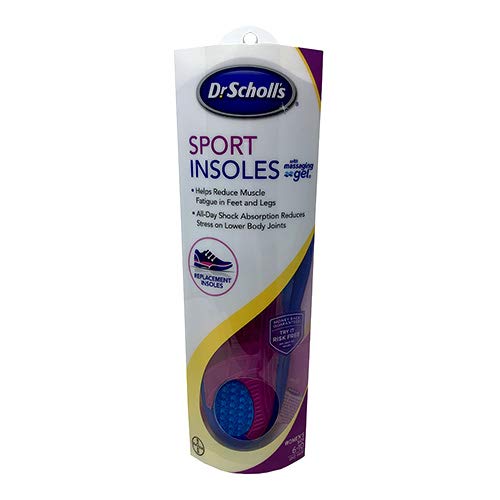 Dr Scholls Sport Insoles with Massaging Gel Womens Size 6-10 in