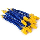 Enshey 12pcs Plastic Flexible Water Oil Coolant Pipe Hose 1/4PT Adjustable with Switch, Widely Used for Lathe, Milling, CNC Machine, Hydraulic Machinery and Water Cooling System