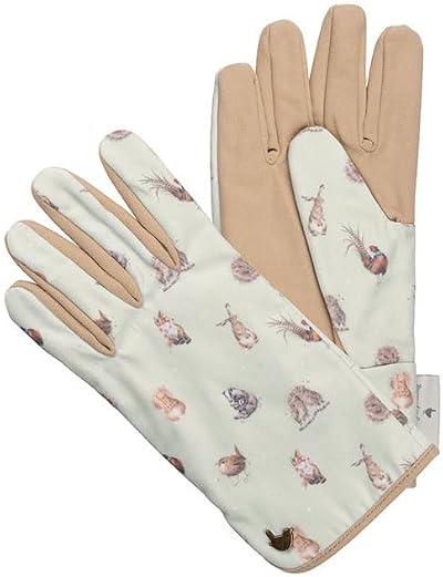 Wrendale Designs Woodlanders Garden Gloves One Size Brushed Lining Palm
