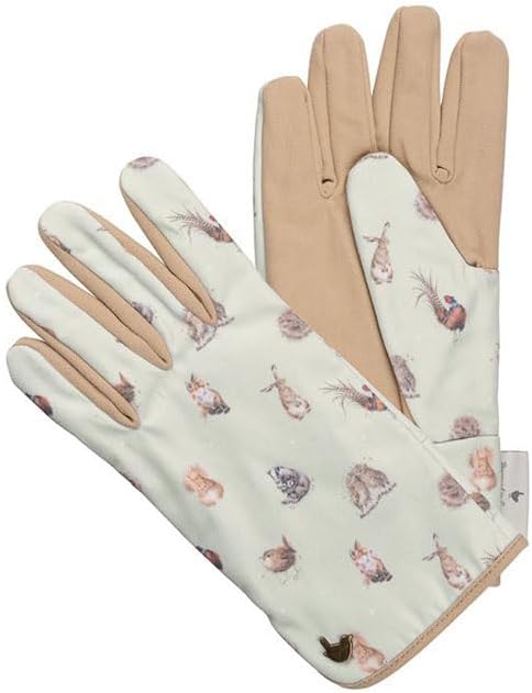 Wrendale Designs Woodlanders Garden Gloves One Size Brushed Lining Palm