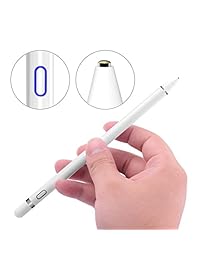 Lápiz capacitivo para pantalla táctil, lápiz de punta fina para tableta digital, Blanco