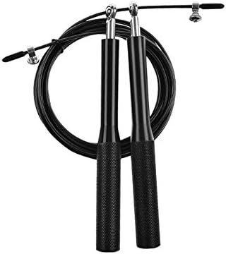 Jump Rope Best Quality Skipping Weighted Speed Crossfit 9.84 inches Jump Rope with Adjustable Rope for Kids & Adults Workout Exercises Black