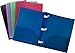 Storex Thicker Poly Two-Pocket Folder with Plastic Prongs, Assorted Colors, 5-Pack (50324U01C)