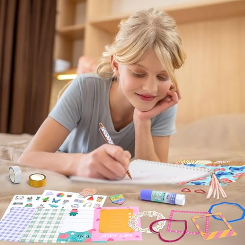 Journal Kit for Teenage Girl Gift, Girl Diary Scrapbook Kit Age 8+ (2 Pack) | Stationery Set and Art Craft Sets for Teen Girls, Girls Journal Creative Toys Gift for 8 9 10 11 12 13 14+ Year Olds Girl