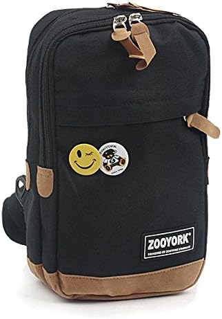 dearWYW Daily Casual Fashionable Colorful Sling Chest Bag Fanny Waist Pack (Black)