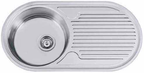Rodi European Made Rounded Single Bowl Single Drainer Sink with Waste and Plumbing Kit.