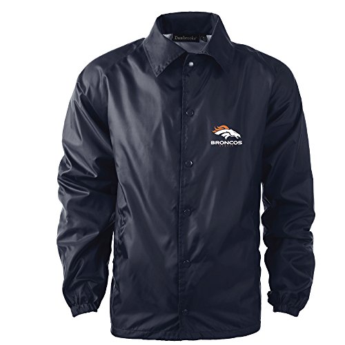 NFL Denver Broncos Men's Coaches Windbreaker Jacket, X-Large, Navy