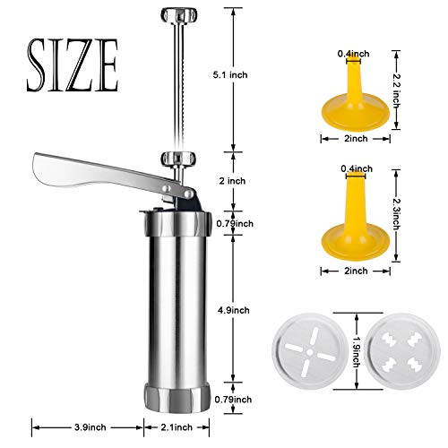 OCEANPAX Cookie Press Machine Stainless Steel Biscuit Maker and Churro