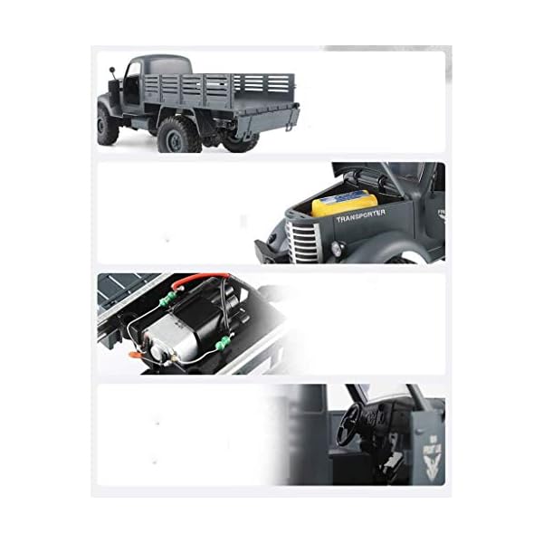 wangch RC Auto 4WD Off-Road Klettern Auto 2.4G drahtlose Fernbedienung Simulation Militär LKW High-Speed ​​Racing Stunt… – Bild 5