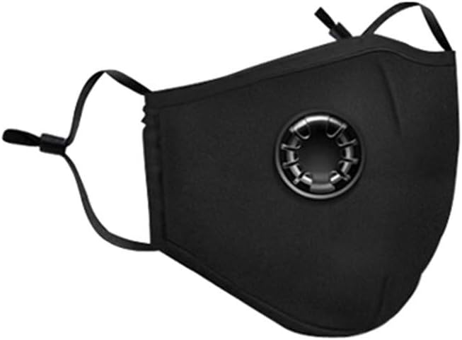 Outdoor Face Masks with Breathing, Reusable, Washable, Dustproof Masks Air Purifying PM2.5 Carbon Filter Face Mask-Protection from Dust, Pollen, Pet Dander (Black)