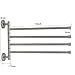 XVL Swing Towel Bar 4 Arm Bathroom Storage Organizer SUS304 Stainless Steel Brushed G213-G