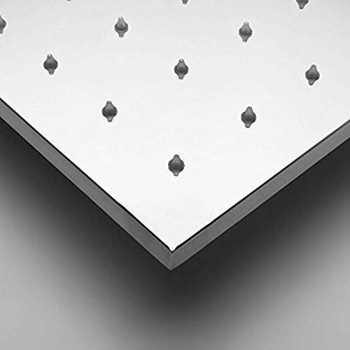 KunMai Modern Luxurious 20"x40" LED Stainless Steel Rectangle Ceiling Rain Shower Head (With LED, Brushed Nickel) - Thumbnail 4