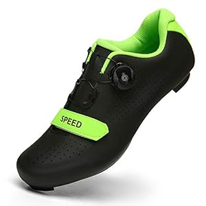 Cycling Shoes for Men Women Road Riding Rotating Shoe Buckle Breathable Cleat Compatible SPD Indoor Cycling Shoes…