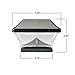 EZSolar QTP7-R2-BK-4 Solar Powered Led Black Metal Post Cap Light (4-Pack)