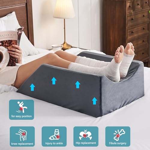 JOYWOO Memory Foam Leg Elevation Pillow PostSurgery, Knee and Ankle