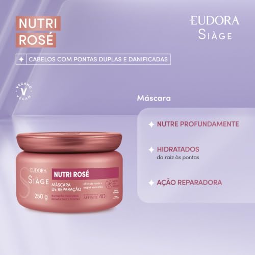 Eudora Máscara Capilar Siàge Nutri Rosé 250g