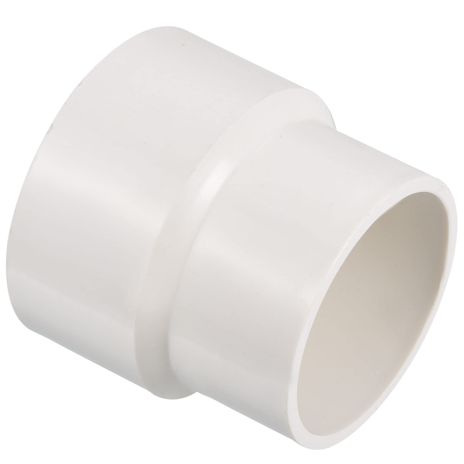 PATIKIL PVC Reducer Pipe Fitting 75x63mm, Straight Coupling Adapter Connector, White