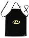 Kitchen stars Apron Bib, With Pocket, 100% Black Cotton, Batman Character, Home Cook, Machine Washable