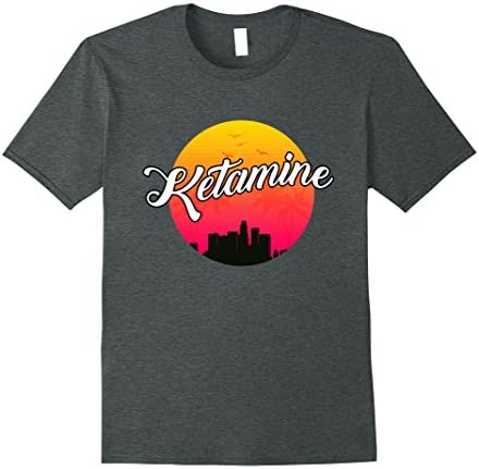 Mens Ketamine Retro Sunset T shirt Small Dark Heather