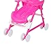 MonkeyJack Pink Baby Cot Bed + Rocking Bed + Baby Stroller + Rocking Horse Nursery Room Accessory for 10cm/3.94inch Dolls