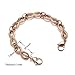 BAIYI Rose Gold Medical Alert ID Tag with Infinity Chain Bracelets for Women Free Engraving