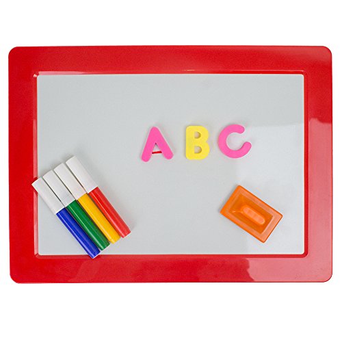Drawing And Magnetic Letters Learning Board â€“ Early Educational Kidâ€™s Toy â€“ Erasable Colorful Writing Markers â€“ For Home And Preschool - Assorted Colors