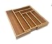 Brightways Home Expandable Bamboo Silverware Drawer Organizer- Use As a Cutlery Tray-Utensil Organizer-And Flatware Organizer