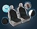 Zento Deals 2pc. Black Heated Car Seat Cushion with 1 Integrated Plug Adjustable Temperature Heating Pad Pain Reliever 12V- New Upgraded Version for 2019, Safer Nonflammable UL Wiring