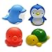 Clearance Sale-MICHLEY Baby Bath Toys Sea Animal Water Squirter Toy Environmental Protection Material Bathtub Toys - Set of 4