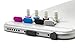 PortPlugs - Aluminum Finish Dust Plug Set - Charger and Headphone Jack Plugs- Compatible iPhone 5, SE, 6, 6s, Plus, iPad Air, iPod 5, 6 – Includes Holders (Silver)