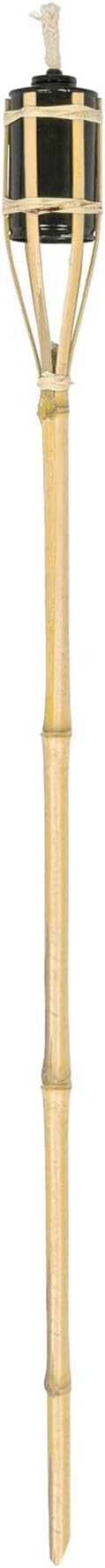 Harbour Housewares 6X Natural Bamboo Garden Torches 113cm Outdoor Lamp Oil view 5