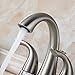 Spring Two-Handle Bathroom Faucet with Drain Assembly and Faucet Supply Lines, Brushed Nickel,14262