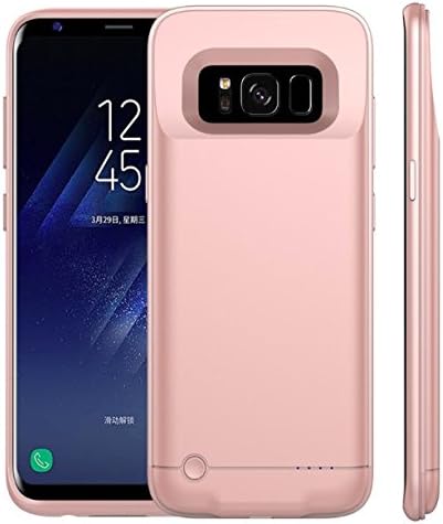ANIKOV-06 For Galaxy S8 Plus Aluminium alloy Battery Case , 5200mAh Extra Slim Protective Rechargeable Charging External Backup Power Bank Cover for Samsung Galaxy S8 Plus (Rose Gold)