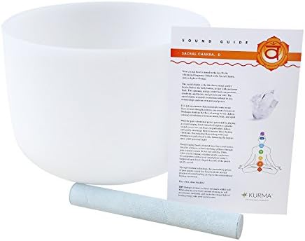 Sacral Chakra Crystal Singing Bowl D Note - Mallet Included - Highest Quality Sound (10")