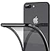 RANVOO iPhone 8 Plus Case, iPhone 7 Plus Case, Ultra Slim Thin Clear Soft Case with Premium Flexible Chrome Bumper and Transparent TPU Back Plate Gel Cover, iPhone 8 Plus / 7 Plus (Jet Black)