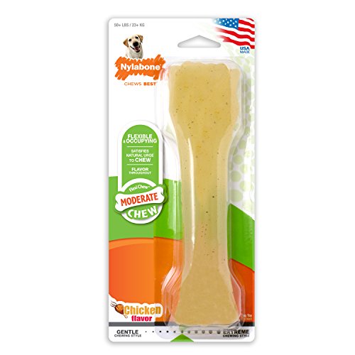 Nylabone Moderate Chew FlexiChew Chicken Bone Large Breed Dog Toy