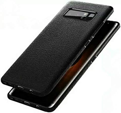 Starred Silicone Case Compatible with Samsung Galaxy S10e, Soft PU Leather Pattern Shockproof Case Cover Hybrid Design (Black)