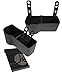 JAVOedge (2 Pack) Black Over The Back Car Seat Dual Cup and Food Holder for Kids, Storage