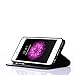 Auroralove iPhone 5/5s/se Luxury Handmade Bling Rhinestone Soft Slim Flip Stand Wallet Case for iPhone 5/5s/se Flower Butterfly PU Leather Case for Girls Women-Purple