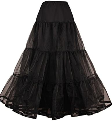 Women's Ankle Length Petticoat Crinoline Underskirt for Long Dress