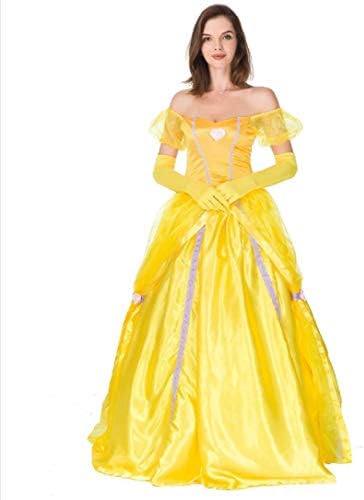 Peachi Adult Disney Princess Belle Inspired by Beauty and The Beast Dress Costume