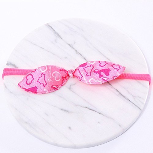 Adecco LLC Hair Tie Bands, 25Pcs Girls Cute Rabbit Ears Elastic Hair Tie Rubber Bands Ropes Accessories Women Ponytail Hair Holders Tie Gum