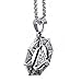 Elfasio Stainless Steel Pendant Necklace Mens Valknut Scandinavn Odin Symbol Norse Viking Chain (18)