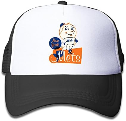 Custom Personalized Two-toned Mascot Mr. &amp; Mrs. Met Trucker Caps Black