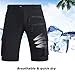 Hiauspor Men's Hiking Cargo Shorts Quick Dry Athletic Shorts with Elastic Waist for Fishing Golf Casual